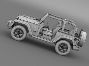 jeep wrangler rubicon 10th anniversary 2014 Model 3D