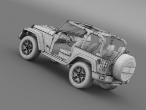 jeep wrangler rubicon 10th anniversary 2014 Model 3D