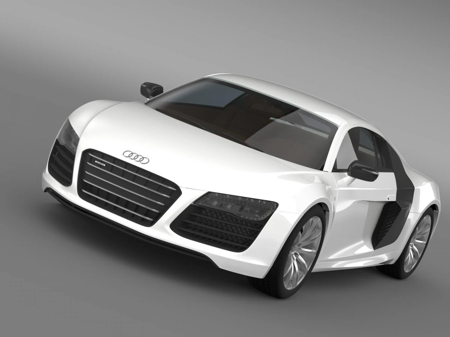 bb audi r8 v10 plus 2013 3D Model .c4d .max .obj .3ds .fbx .stl .blend