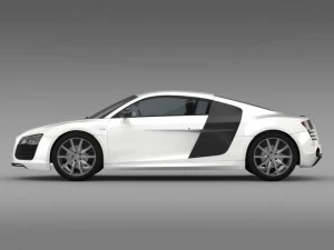 bb audi r8 v10 plus 2013 3D Model