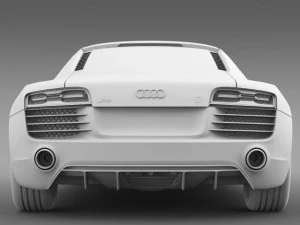 bb audi r8 v10 plus 2013 3D Model