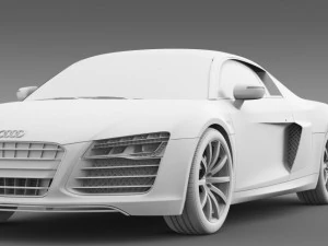 bb audi r8 v10 plus 2013 3D Model
