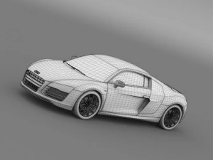 bb audi r8 v10 plus 2013 3D Model
