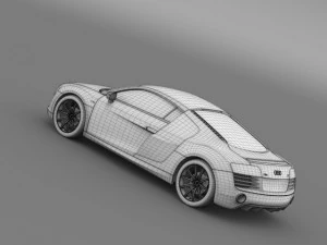 bb audi r8 v10 plus 2013 3D Model