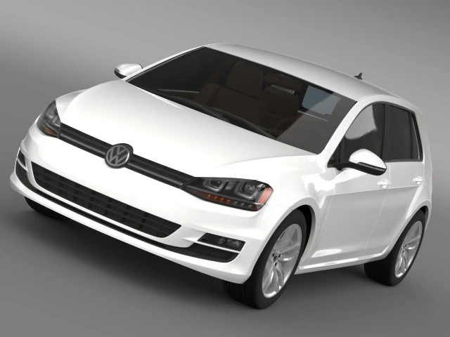 volkswagen golf tsi 5d 2015 Modelo 3D .c4d .max .obj .3ds .fbx .stl .blend 