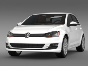 volkswagen golf tsi 5d 2015 3D-Modell