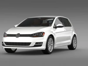volkswagen golf tsi 5d 2015 Modelo 3D