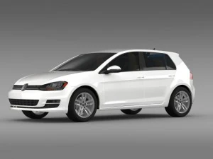 volkswagen golf tsi 5d 2015 Modelo 3D