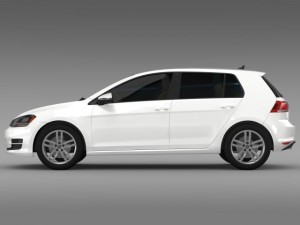 volkswagen golf tsi 5d 2015 3D-Modell