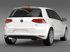 volkswagen golf tsi 5d 2015 Modelo 3D