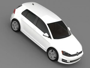 volkswagen golf tsi 5d 2015 Modelo 3D