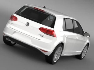 vw golf tdi 4motion 5d typ 5g 2013 3D Model