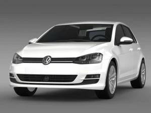 vw golf tdi 4motion 5d typ 5g 2013 3D Model
