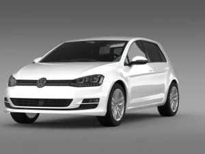 vw golf tdi 4motion 5d typ 5g 2013 3D Model