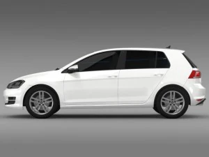 vw golf tdi 4motion 5d typ 5g 2013 3D Model
