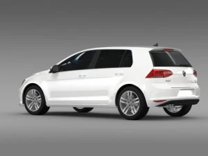 vw golf tdi 4motion 5d typ 5g 2013 3D Model