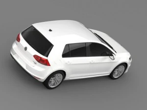 vw golf tdi 4motion 5d typ 5g 2013 3D Model