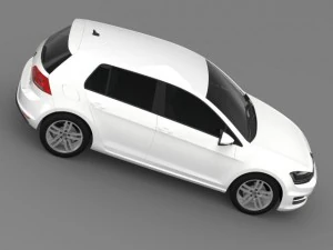 vw golf tdi 4motion 5d typ 5g 2013 3D Model
