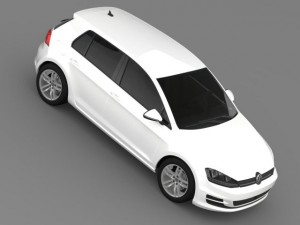 vw golf tdi 4motion 5d typ 5g 2013 3Dモデル