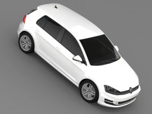 vw golf tdi 4motion 5d typ 5g 2013 3D Model