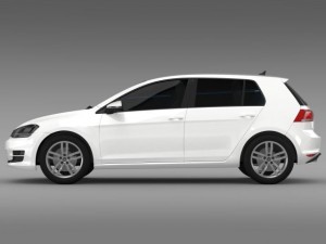 vw golf tdi 4motion 5d typ 5g 2012 3D-Modell
