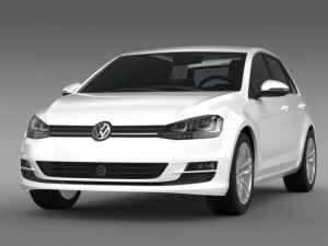 vw golf tdi 4motion 5d typ 5g 2012 3D-Modell