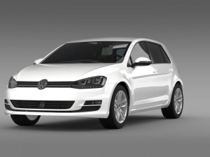 vw golf tdi 4motion 5d typ 5g 2012 3D-Modell