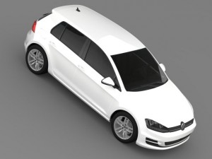 vw golf tdi 4motion 5d typ 5g 2012 3D-Modell