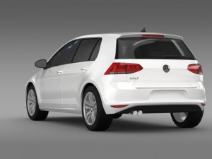vw golf tdi 4motion 5d typ 5g 2012 3D-Modell