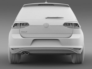 vw golf tdi 4motion 5d typ 5g 2012 3D-Modell