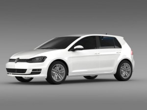 vw golf tdi 4motion 5d typ 5g 2012 3D-Modell
