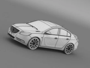 buick regal flexfuel 20112013 3D Model