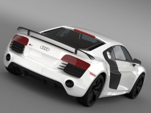 audi r8 competition 2015 3D Модель