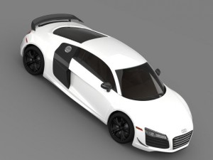 audi r8 competition 2015 3D Модель