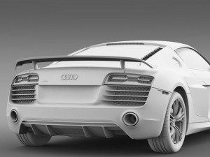 audi r8 competition 2015 3D Модель