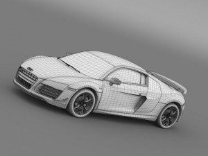 audi r8 competition 2015 3D Модель