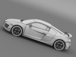 audi r8 competition 2015 3D Модель