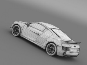 audi r8 competition 2015 3D Модель