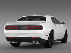 dodge challenger srt hellcat supercharged 2015 3D Model