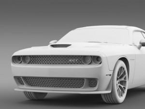 dodge challenger srt hellcat supercharged 2015 3D Model