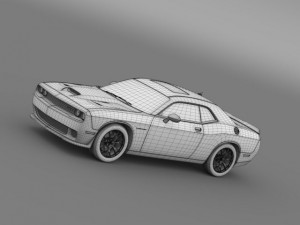 dodge challenger srt hellcat supercharged 2015 3D Model