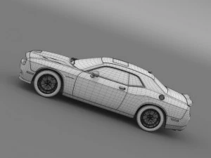 dodge challenger srt hellcat supercharged 2015 3D Model