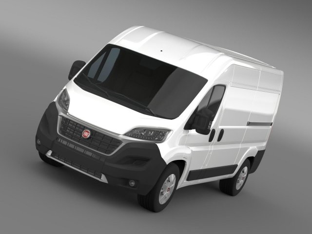 fiat ducato van l2h2 2015 3D Модель .c4d .max .obj .3ds .fbx .stl .blend 