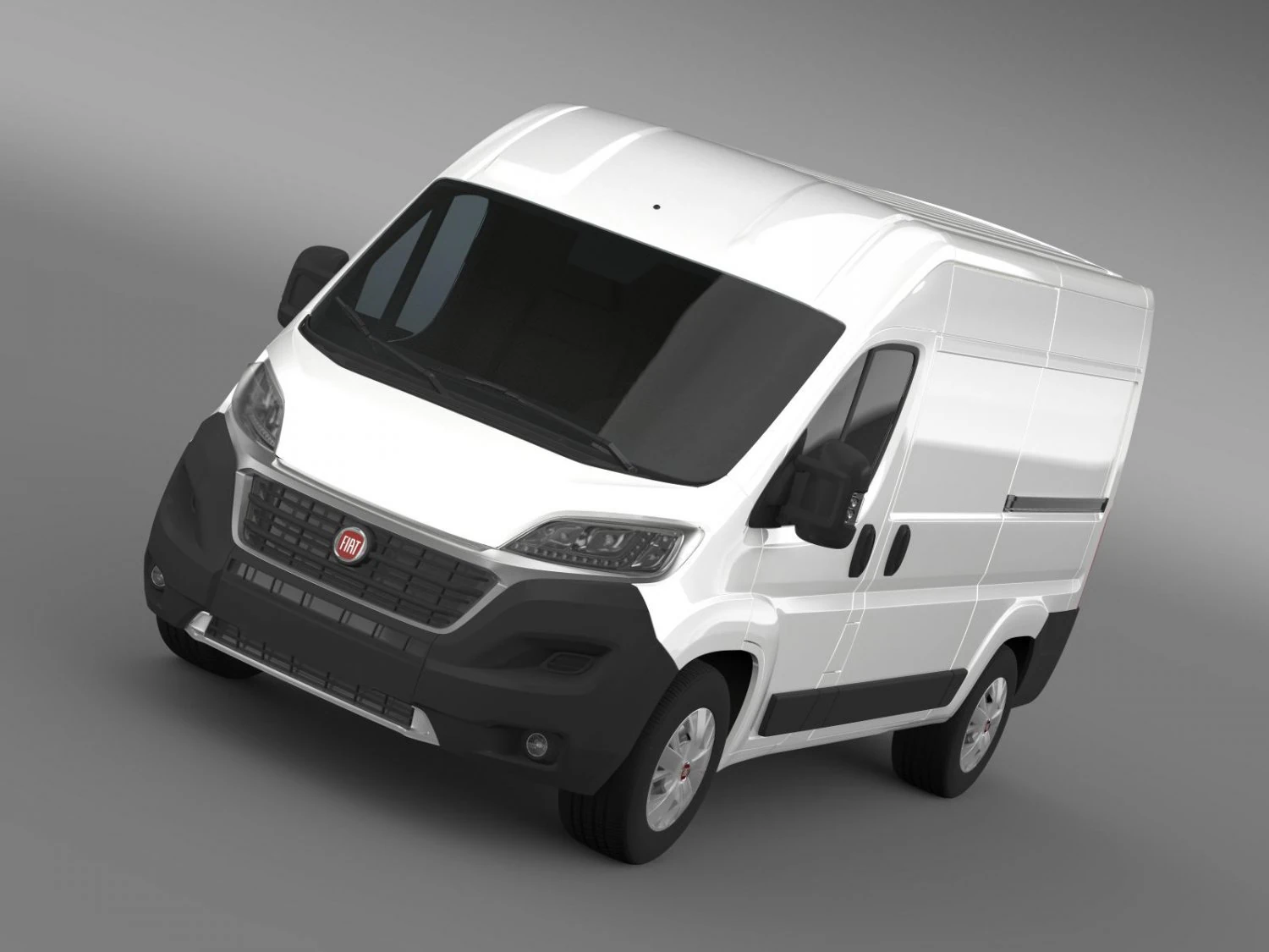 fiat ducato van l2h2 2015 3D Model .c4d .max .obj .3ds .fbx .stl .blend 