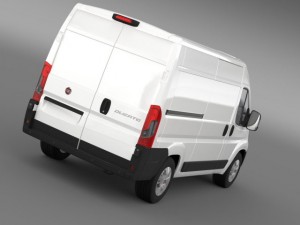 fiat ducato van l2h2 2015 3D Модель