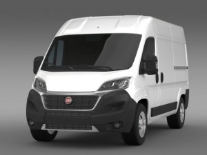 fiat ducato van l2h2 2015 3D Модель