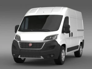 fiat ducato van l2h2 2015 3D Model