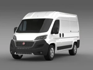 fiat ducato van l2h2 2015 3D Model