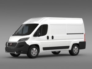 fiat ducato van l2h2 2015 3D Модель