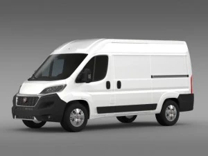 fiat ducato van l2h2 2015 3D Model